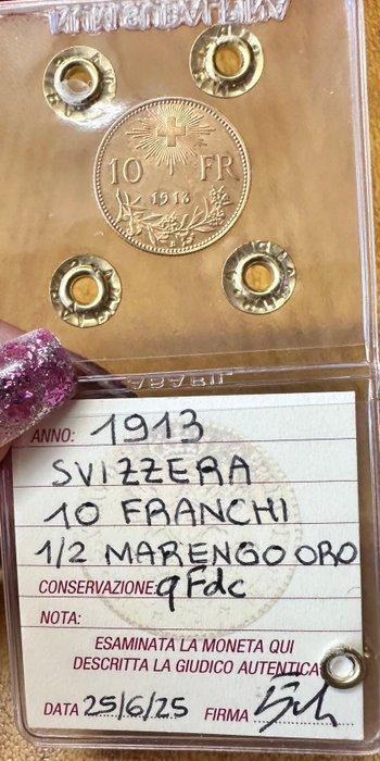 Zwitserland. 10 Francs 1913 B Bern, Postzegels en Munten, Munten | Europa | Niet-Euromunten