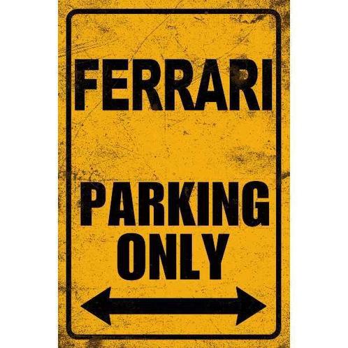 Wandbord reclamebord schild Ferrari Parking bord., Verzamelen, Retro, Huis en Inrichting, Verzenden