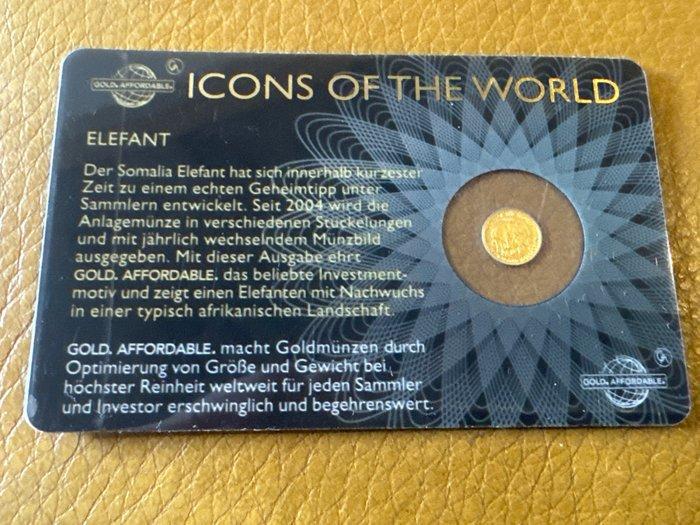 Rwanda. 10 Frw 2018 Elefant - 1/200 oz (.999) Blister with, Postzegels en Munten, Munten | Europa | Niet-Euromunten