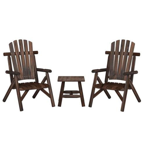 vidaXL 3-delige Loungeset massief vurenhout, Tuin en Terras, Tuinsets en Loungesets, Loungeset, Nieuw, Verzenden