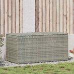 vidaXL Tuinbox 100x50x50 cm poly rattan grijs, Verzenden, Nieuw