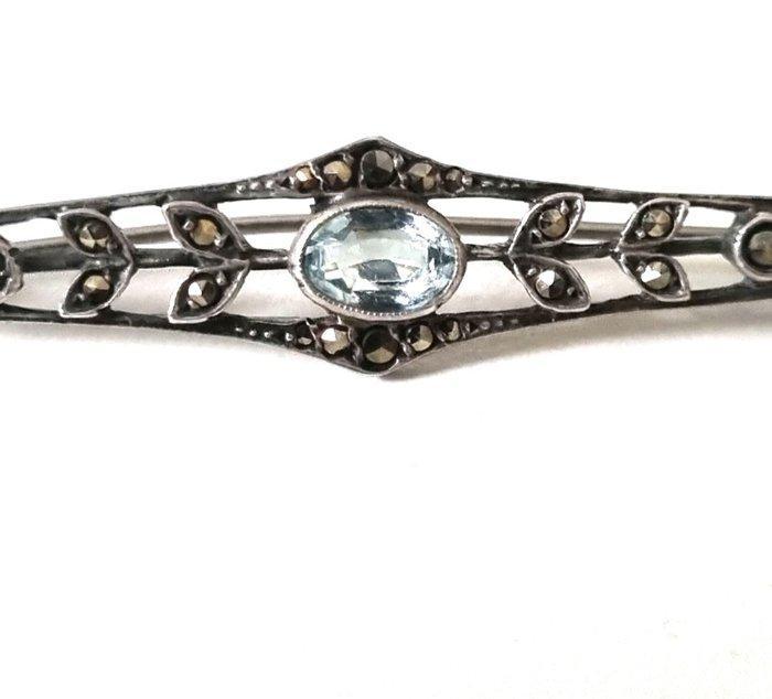 Sans Prix de Réserve - Broche Argent - Art déco, Stabbrosche, Handtassen en Accessoires, Antieke sieraden