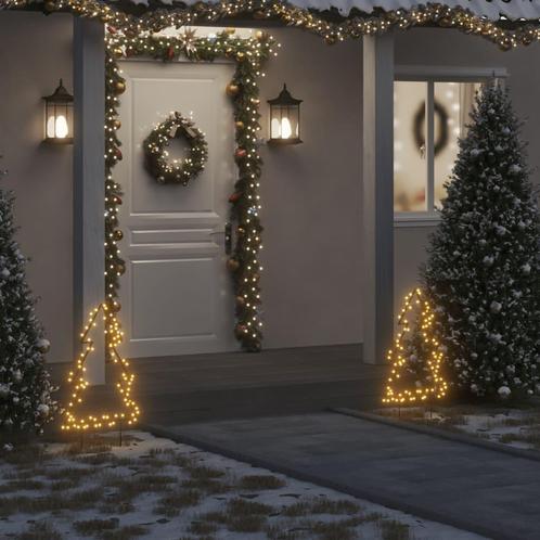 vidaXL Kerstverlichting kerstboom met grondpinnen 80 LEDs, Diversen, Kerst, Nieuw, Verzenden