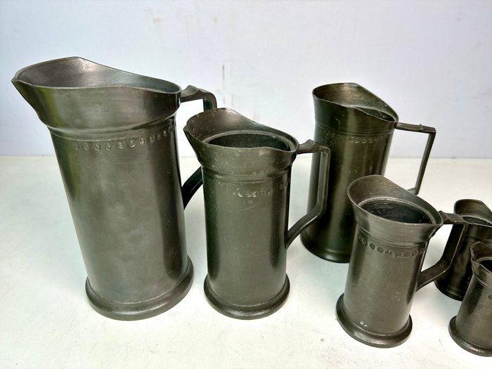 Maatbeker (8) - Tin - Antieke tinnen maatbekers, Antiek en Kunst, Curiosa en Brocante