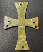 Byzantijns Brons Beeldenstorm Processiekruis met Griekse