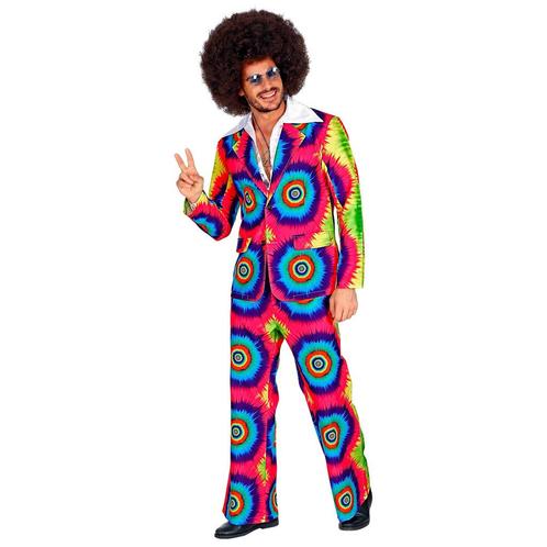 Disco 70S Kostuum Gekleurd Heren Groovy, Kleding | Heren, Carnavalskleding en Feestkleding, Nieuw, Verzenden