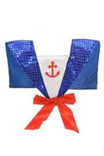 Matrozenkraag Blauw Rood Matroos Kraag Blauw Matrozenpak Pai, Vêtements | Hommes, Ophalen of Verzenden