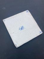 Tegel - Antieke Delfts blauwe tegel met een ratje -, Antiek en Kunst