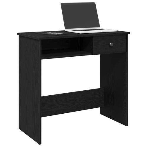 vidaXL Bureau 80x40x75 cm bewerkt hout zwart, Huis en Inrichting, Bureaus, Nieuw, Verzenden