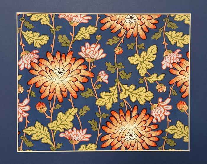 Russische school (XX) - Chrysanthèmes éclatants, Antiek en Kunst, Kunst | Schilderijen | Klassiek