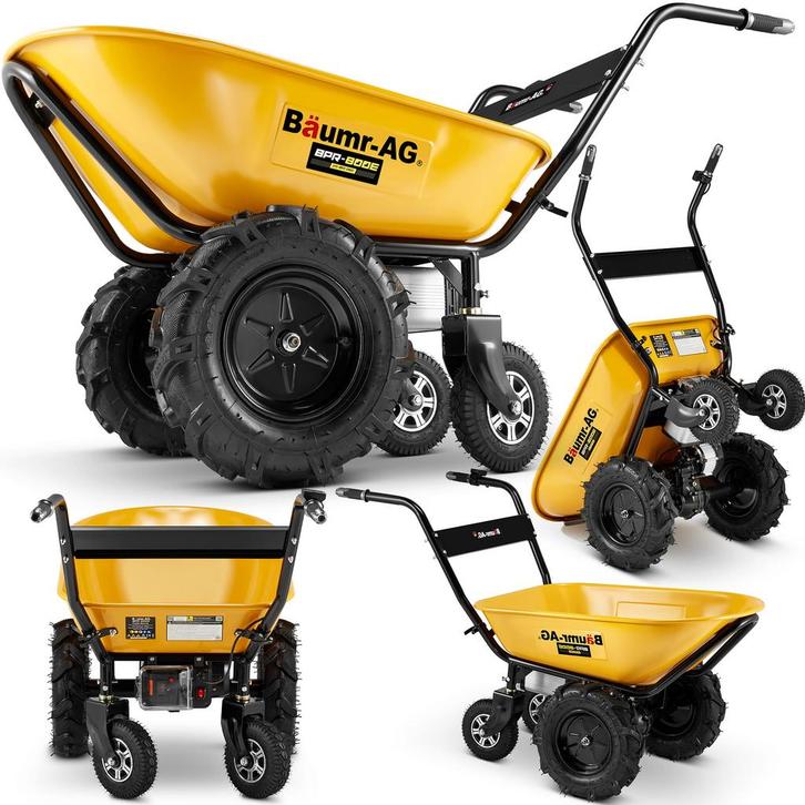 Elektrische kruiwagen - dumper - 100L - tot 260 kg - geel..., Tuin en Terras, Kruiwagens, Nieuw, Ophalen of Verzenden