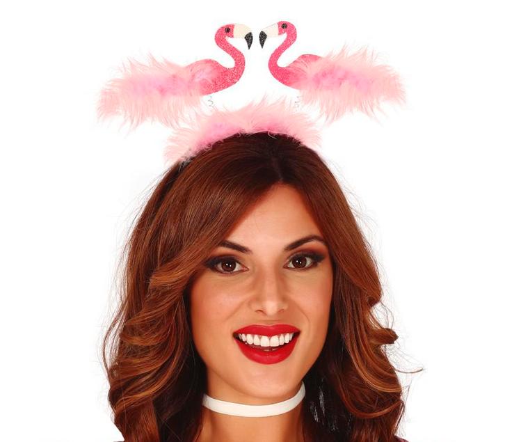 Haarband Veren En FlamingoS, Hobby en Vrije tijd, Feestartikelen, Nieuw, Verzenden