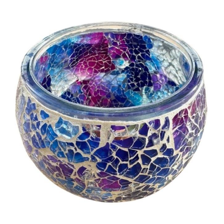TheeL Mozaiek AuroraGlow (Theelichthouders.LalaShops), Huis en Inrichting, Woonaccessoires | Kandelaars en Kaarsen, Nieuw, Ophalen of Verzenden