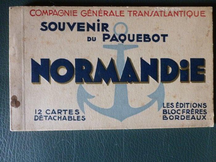 Frankrijk - Schepen - Paquebot Normandie - Ansichtkaart, Verzamelen, Postkaarten | Buitenland