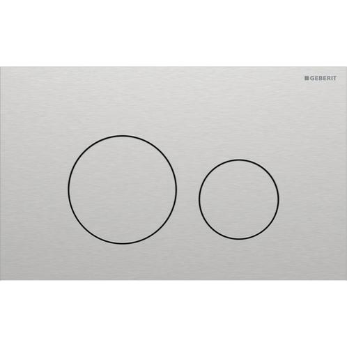 Geberit Drukplaat Sigma 40, 2-toets Round RVS Geborsteld RVS, Doe-het-zelf en Bouw, Sanitair, Overige typen, Nieuw, Chroom, Ophalen of Verzenden