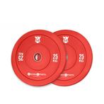 Olympische bumper plate 25 kg - robuust rubber - geschikt..., Sport en Fitness, Ophalen of Verzenden, Nieuw