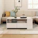 vidaXL Salontafel 102x55x42 cm bewerkt hout hoogglans wit, Huis en Inrichting, Tafels | Salontafels, Verzenden, Nieuw