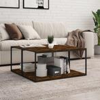 vidaXL Wandschappen 4 st 80x40x1,5 cm bewerkt hout gerookt, Verzenden, Nieuw