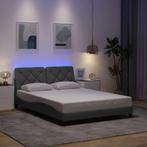 vidaXL Bedframe met LED zonder matras stof 140x190 cm, Huis en Inrichting, Verzenden, Nieuw