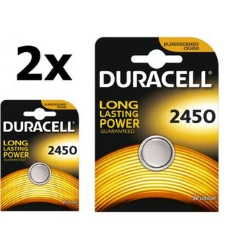 Duracell CR2450 3v lithium knoopcelbatterij 2x (Knoopcellen)