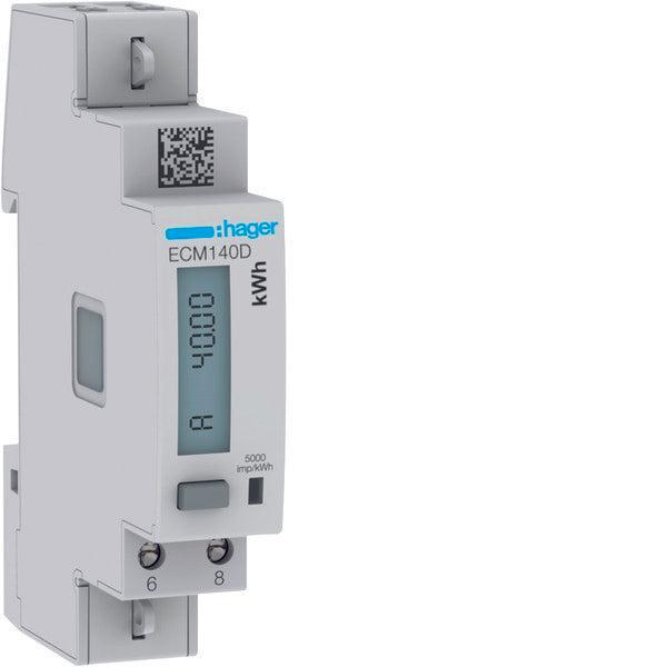 Hager Elektriciteitsmeter - ECM140D, Doe-het-zelf en Bouw, Elektriciteit en Kabels, Verzenden