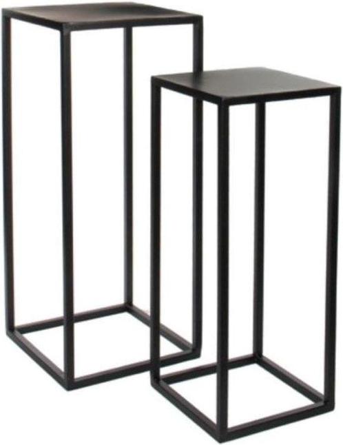 Tweedekans | GOA Bijzettafel Zwart – 30x30x70 cm –, Huis en Inrichting, Tafels | Salontafels, Ophalen of Verzenden