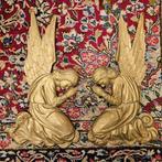 sculptuur, Paar Engel im Gebet - 62 cm - Verguld hout - 1900, Antiek en Kunst