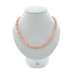 9 Krt. Rozenkwarts kralen ketting | 45 cm, Handtassen en Accessoires, Antieke sieraden, Ophalen of Verzenden, Goud, Met edelsteen