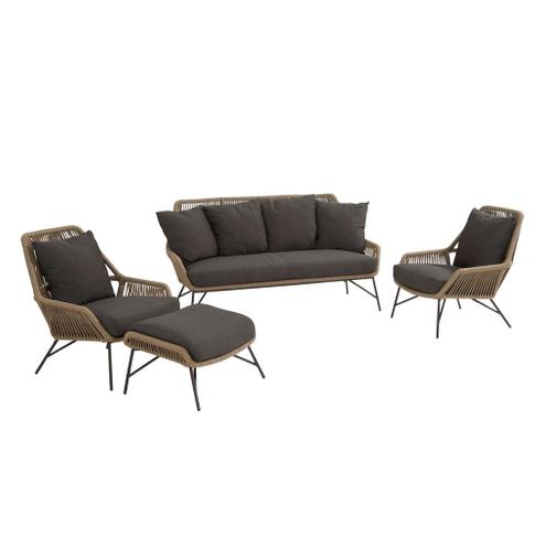 Ramblas stoel bank loungeset 4 delig rope 4 Seasons Outdoor