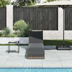 vidaXL Ligstoel inklapbaar met kussen opbergruimte poly, Tuin en Terras, Verzenden, Nieuw