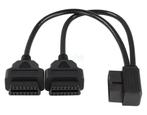 Universele Platte 16 Pins OBD2 Verleng- Splitterkabel 2-Deli, Verzenden, Nieuw