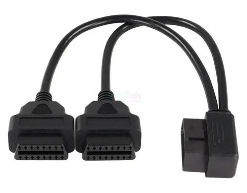 Universele Platte 16 Pins OBD2 Verleng- Splitterkabel 2-Deli, Auto diversen, Autogereedschap, Verzenden