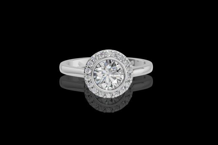 Ring - 14 karaat Witgoud - 2.39ct. tw. Diamant (Lab-grown) -, Handtassen en Accessoires, Ringen