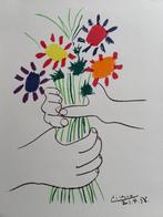 Pablo Picasso (1881-1973) - Pablo Picasso, le bouquet 1958, Antiek en Kunst