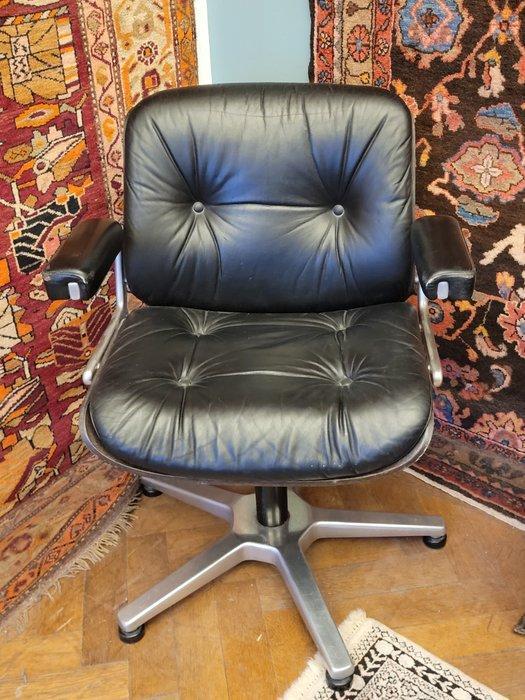 Martin Stoll Giroflex – Drehbarer Bürostuhl – Leder –, Antiquités & Art, Antiquités | Meubles | Chaises & Canapés