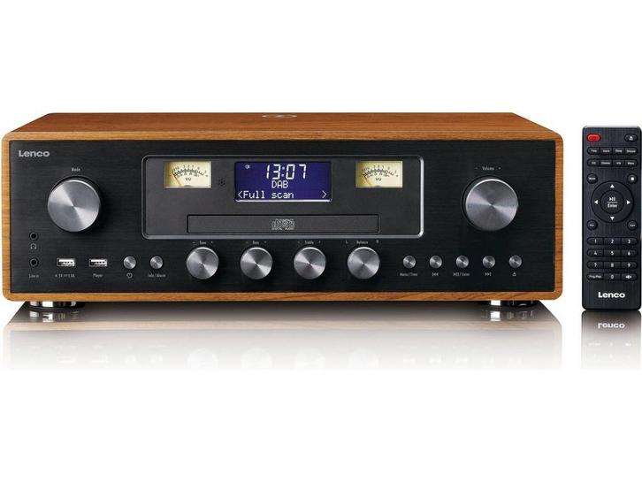 Lenco DAR-081WD - DAB+/FM radio met CD-speler en Bluetooth -, Audio, Tv en Foto, Radio's, Zo goed als nieuw, Verzenden