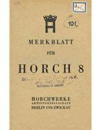 1929 HORCH 8 INSTRUCTIEBOEKJE DUITS, Auto diversen, Handleidingen en Instructieboekjes