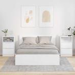 vidaXL Nachttafels 2 pcs Hoogglans wit 40 x 30 x 467 cm, Huis en Inrichting, Slaapkamer | Nachtkastjes, Verzenden, Nieuw