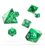 Dobbelstenen RPG Set Transparant Groen (7), Nieuw, Ophalen of Verzenden