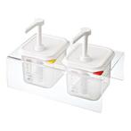 Saus/Dressingbar kunststof frame transparant | Cap. 2x GN, Verzenden, Nieuw in verpakking