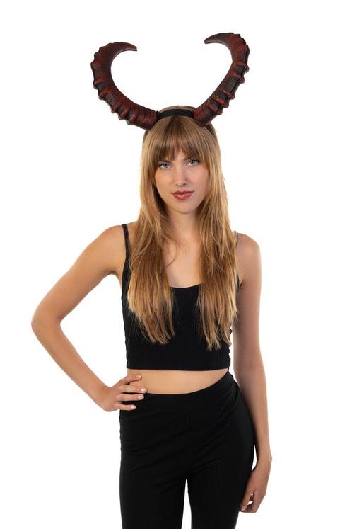 Haarband Hoorns Rood Diadeem Demoon Duivel Ram Bok Haar Band, Kleding | Dames, Carnavalskleding en Feestkleding, Nieuw, Ophalen of Verzenden