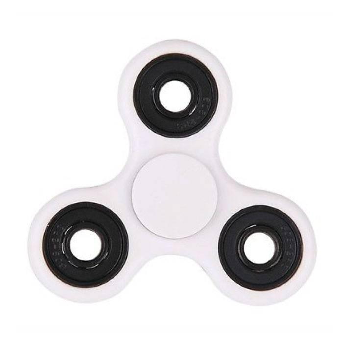 Standard Tri Fidget Hand Spinner Anti Stress Draaier Toy Wit, Kinderen en Baby's, Speelgoed | Overig, Nieuw, Verzenden