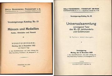 Taler, daalder 04 12 1922 Rosenberg, Sally, Frankfurt a M beschikbaar voor biedingen