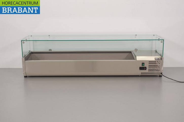 RVS Opzetvitrine Opzet koelvitrine saladière 7 x 1/3 GN 160, Zakelijke goederen, Horeca | Keukenapparatuur, Ophalen of Verzenden