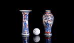 Vases (2) - Bleu et blanc, Fer rouge, Imari - Porcelaine -, Antiek en Kunst