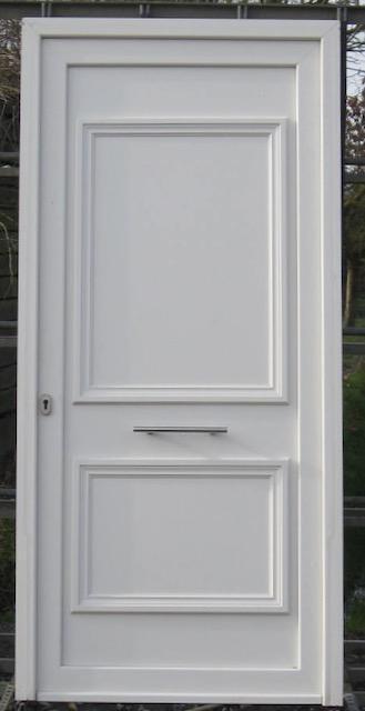 pvc voordeur , buitendeur , deur 105 x 223 creme ral 9001, Doe-het-zelf en Bouw, Deuren en Vliegenramen, Gebruikt, Kunststof, Buitendeur