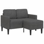 vidaXL 2-zitsbank met ligstoel L-vormig donkergrijs 125 cm, Verzenden, Nieuw
