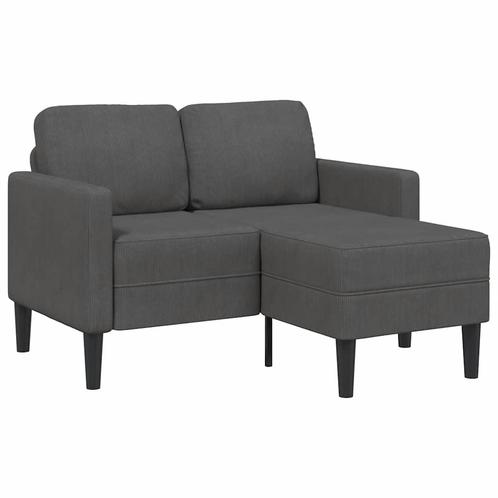 vidaXL 2-zitsbank met ligstoel L-vormig donkergrijs 125 cm, Huis en Inrichting, Zetels | Zetels, Nieuw, Verzenden