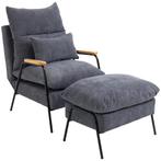TRUUSK Relaxstoel Oorfauteuil Met Kruk - TV-stoel Met Kantel, Verzenden, Nieuw