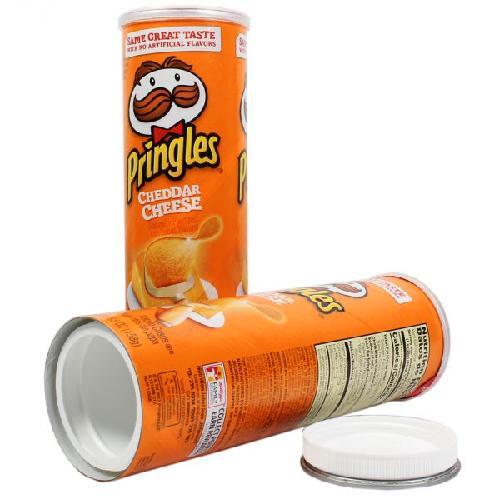 Chips Stash Can Safe – Verborgen Kluis in Chipsblik  Oranje, Verzamelen, Rookartikelen, Aanstekers en Luciferdoosjes, Nieuw, Verzenden